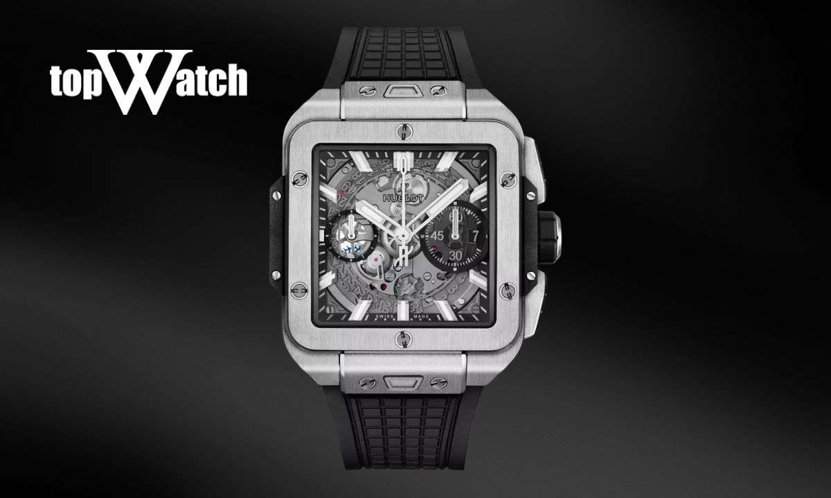 Top 11 mẫu đồng hồ Hublot màu xám đa dạng phong cách và mức giá Đồng hồ Hublot Square Bang Unico Titanium 42mm 821.NX.0170.RX