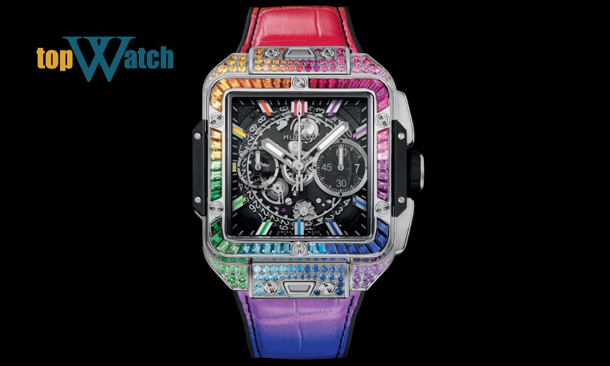 Đồng hồ Hublot Square Bang Unico Titanium Rainbow 821.NX.0117.LR.0999