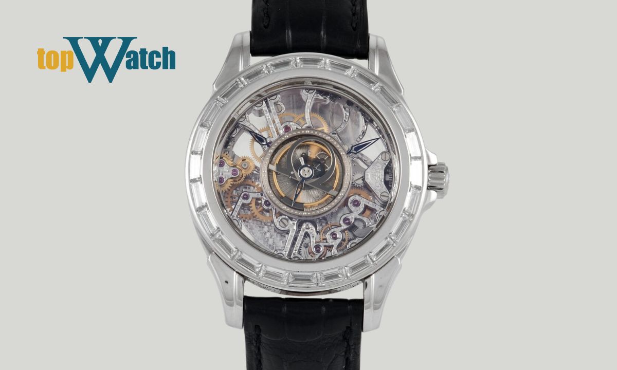 Khám phá 12 mẫu đồng hồ cơ lộ máy Omega ấn tượng, độc đáo, giá trị cao Đồng hồ Omega De Ville Central Tourbillon Skeleton ref. 5946.30.31