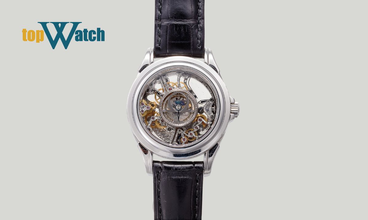 Khám phá 12 mẫu đồng hồ cơ lộ máy Omega ấn tượng, độc đáo, giá trị cao Đồng hồ Omega De Ville Tourbillon Skeleton ref. 5945.30.31