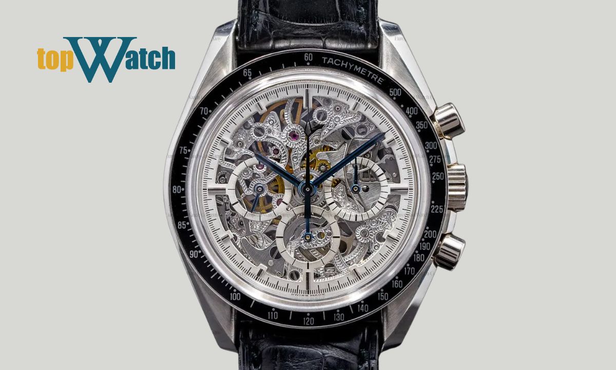 Khám phá 12 mẫu đồng hồ cơ lộ máy Omega ấn tượng, độc đáo, giá trị cao Đồng hồ Omega Speedmaster Apollo XI 25th Anniversary Skeleton ref. 3097.30.00