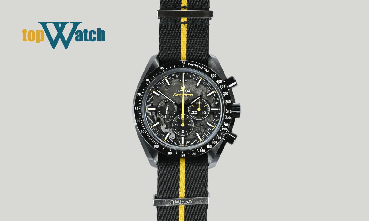 Khám phá 12 mẫu đồng hồ cơ lộ máy Omega ấn tượng, độc đáo, giá trị cao Đồng hồ Omega Speedmaster Dark Side of the Moon Apollo 8 ref. 310.92.44.50.01.001