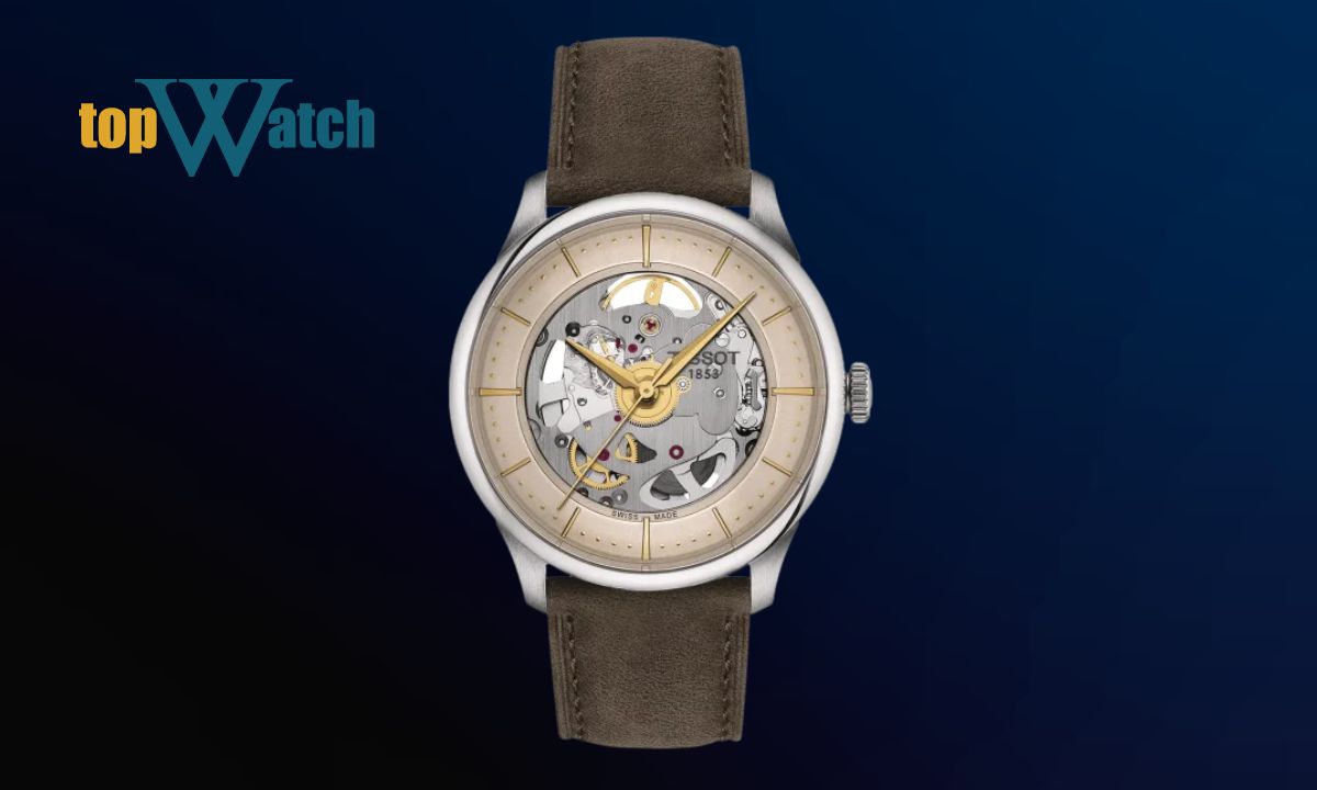 Top 11 mẫu đồng hồ Tissot nam lộ cơ tinh xảo, độc đáo Đồng hồ Tissot Chemin des Tourelles Skeleton T139.836.16.261.00