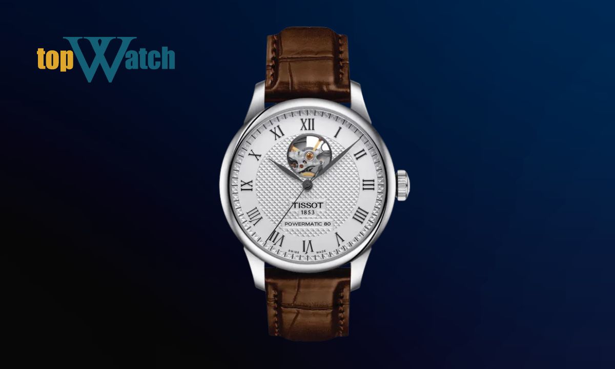 Top 11 mẫu đồng hồ Tissot nam lộ cơ tinh xảo, độc đáo Đồng hồ Tissot Le Locle Open Heart dây da T006.407.16.033.01