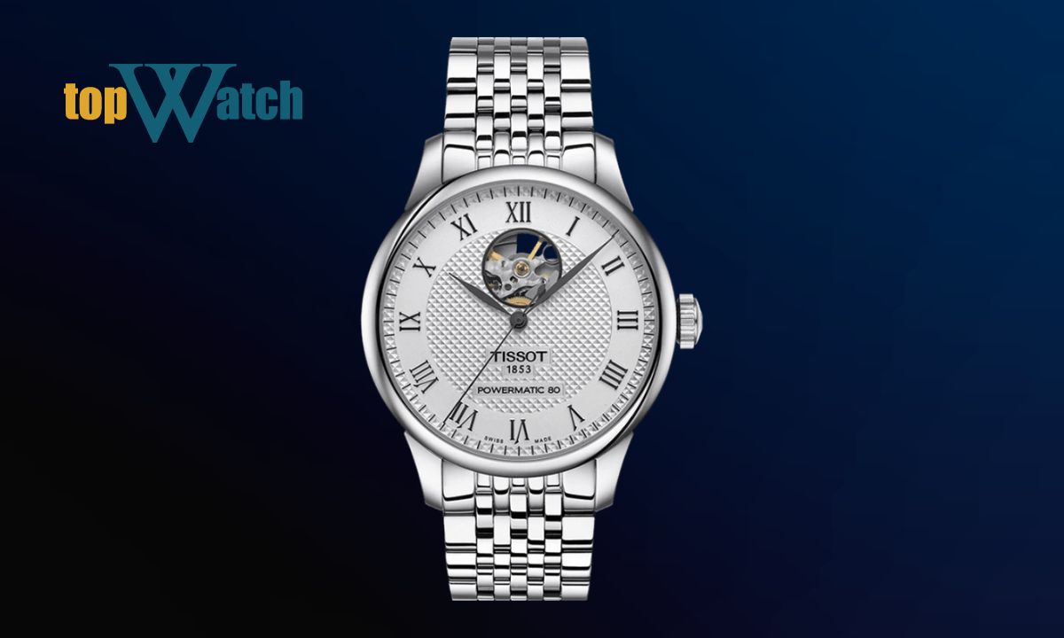 Top 11 mẫu đồng hồ Tissot nam lộ cơ tinh xảo, độc đáo Đồng hồ Tissot Le Locle Open Heart dây thép T006.407.11.033.02