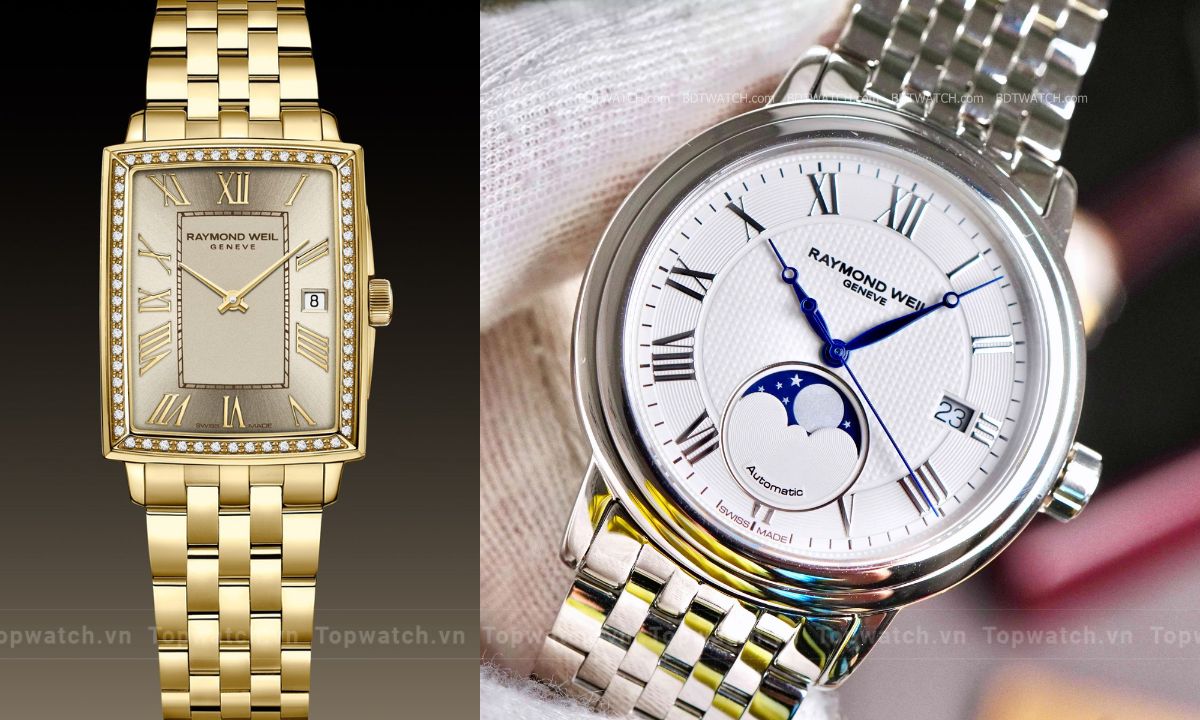 Đồng hồ Raymond Weil đa dạng về kiểu dáng và chất liệu