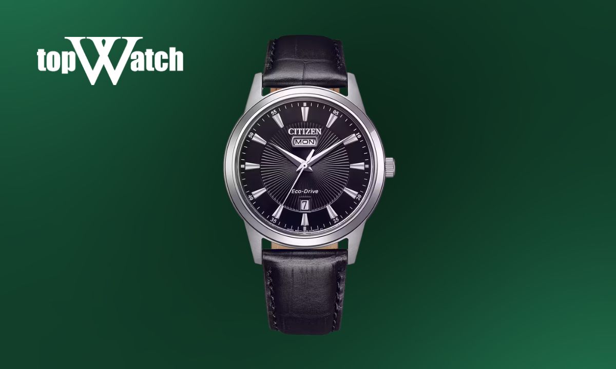 Đồng hồ Citizen AW0100-27E mặt số đen chải tia