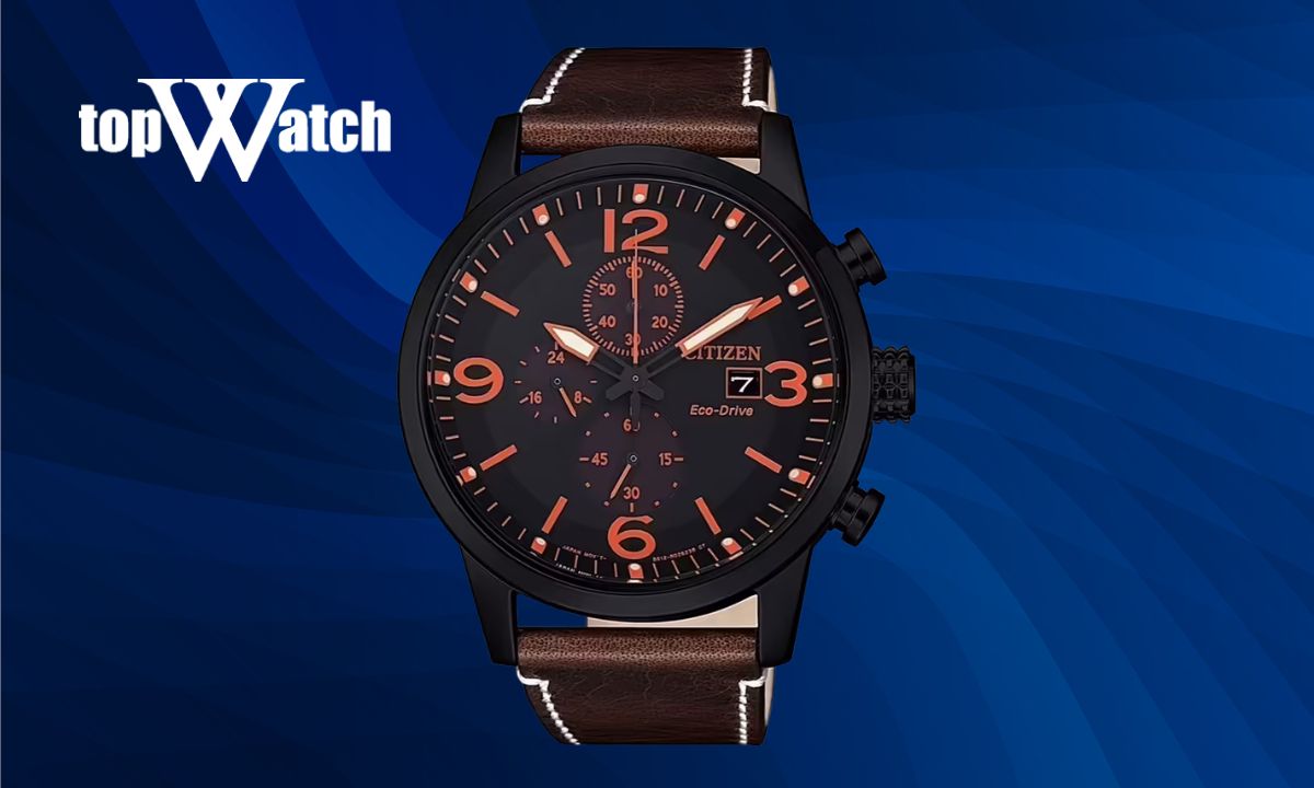 Top 11 đồng hồ Citizen Eco-Drive nam cao cấp, thiết kế ấn tượng Đồng hồ Citizen CA0617-11E nam Eco-Drive Chronograph dây da