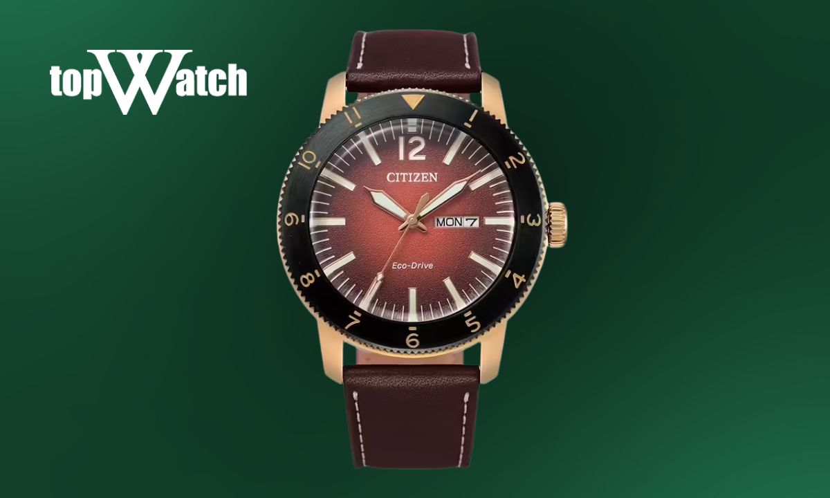 Đồng hồ Citizen dây da AW0079-13X mặt số nâu
