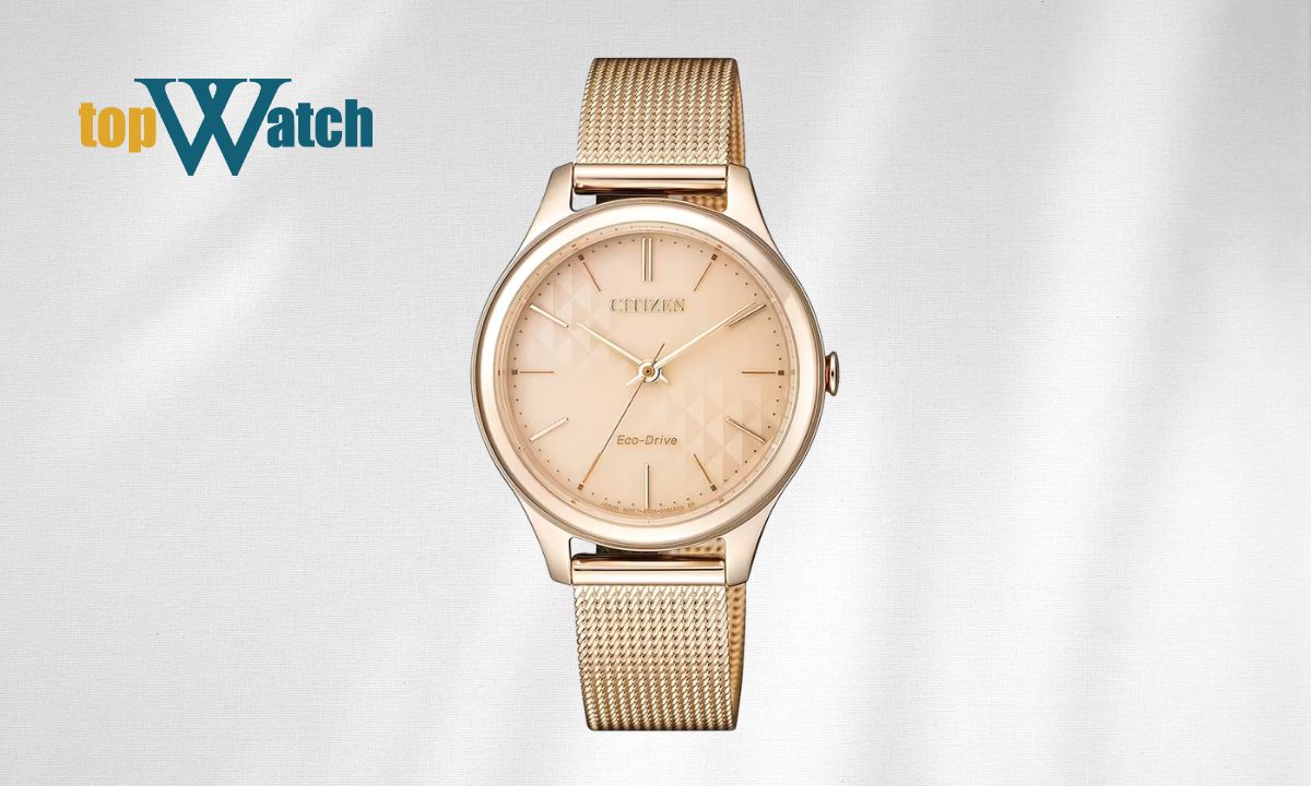 Đồng hồ Citizen Eco-Drive nữ EM0503-83X dây mesh