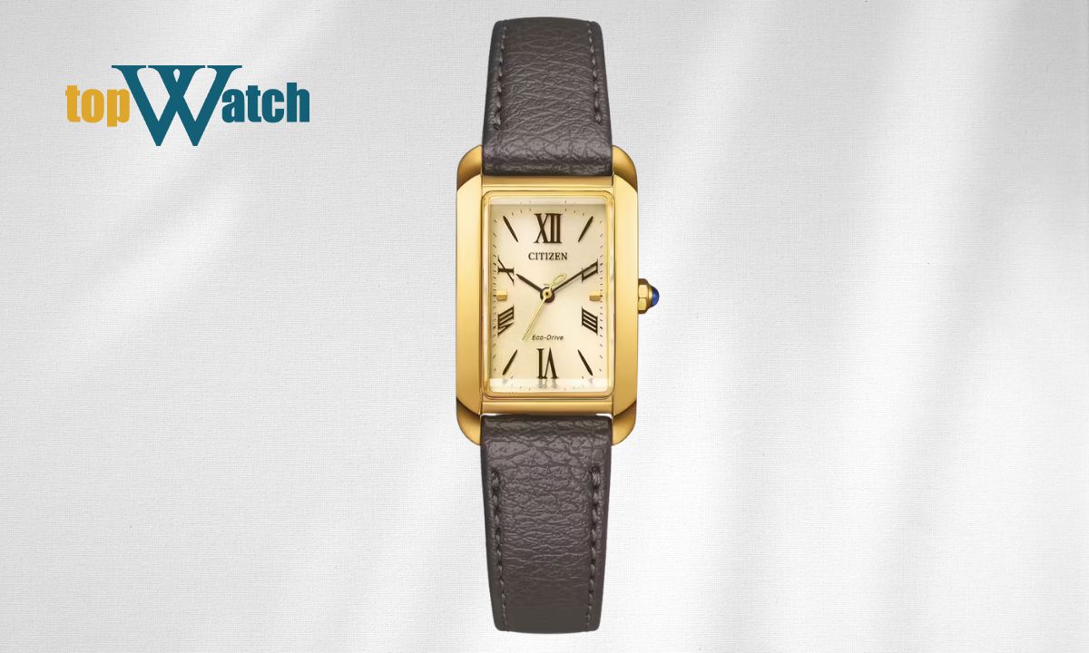 Đồng hồ Citizen L EW5622-09P nữ Eco-Drive mặt số vàng