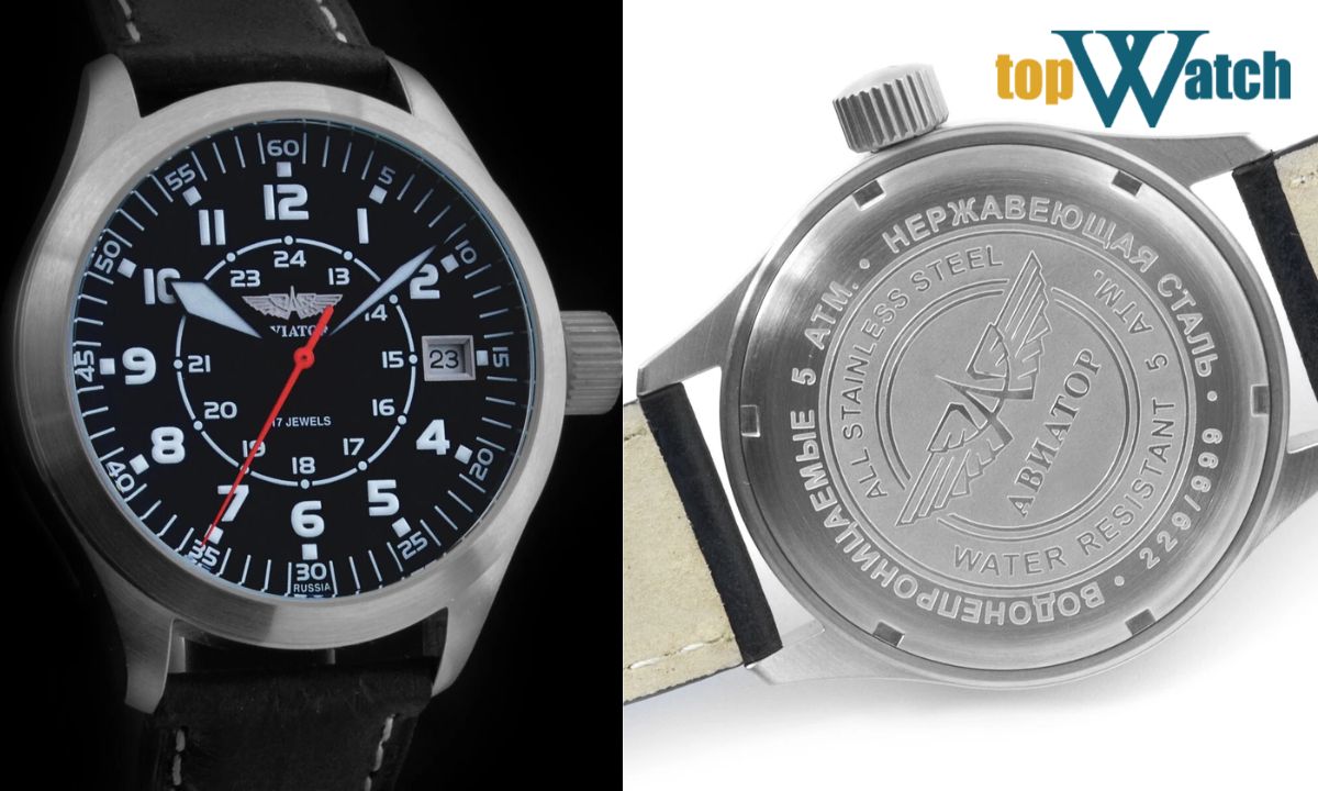 Đồng hồ Poljot 31681 Poljot Aviator Uhren 5622 Chronograph Pilot SOKOL