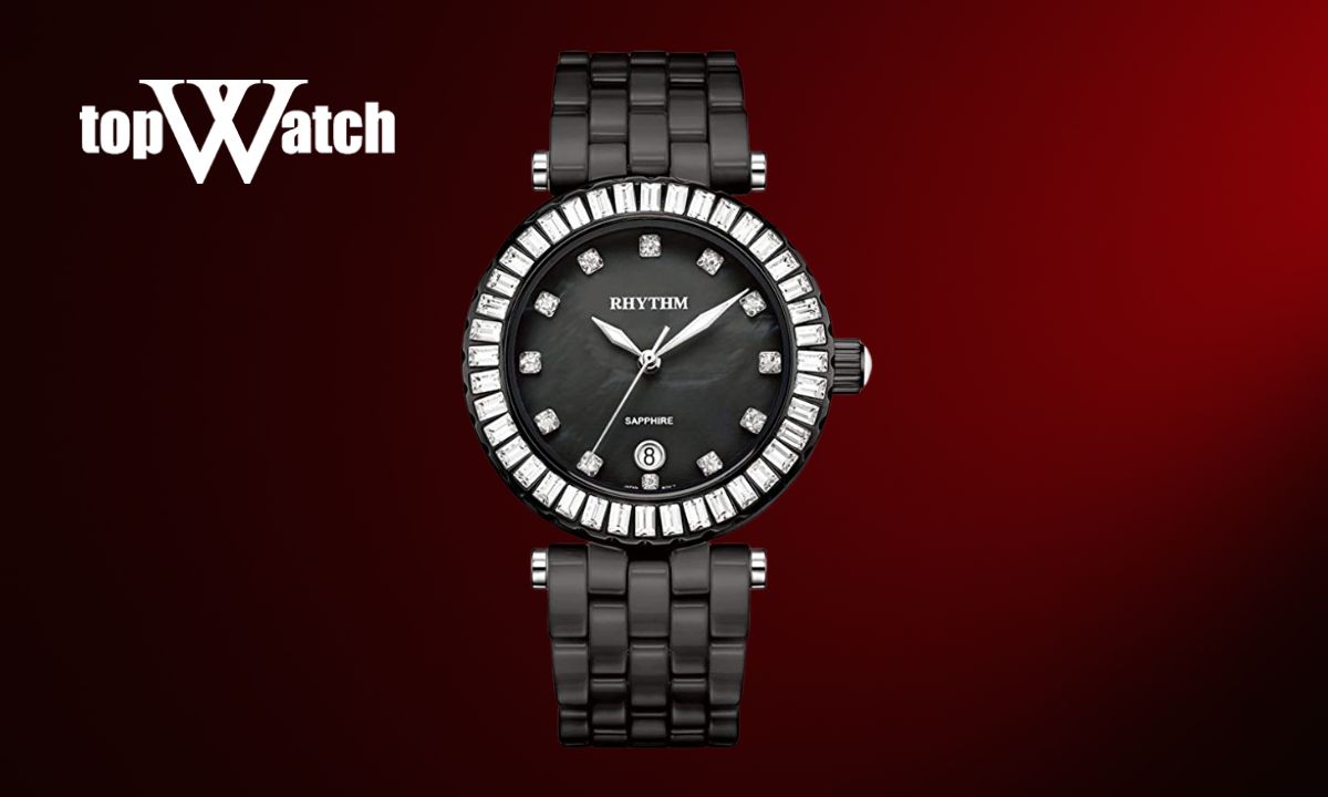 Đồng hồ Rhythm của nước nào? Chất lượng tốt không? Đồng hồ RHYTHM Female Fashion Ceramic Quartz Black C1104C04