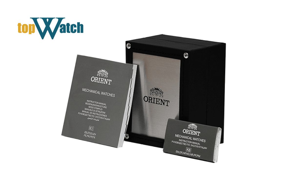Đối chiếu hộp, tag và phụ kiện đi kèm với đúng mẫu đồng hồ Orient