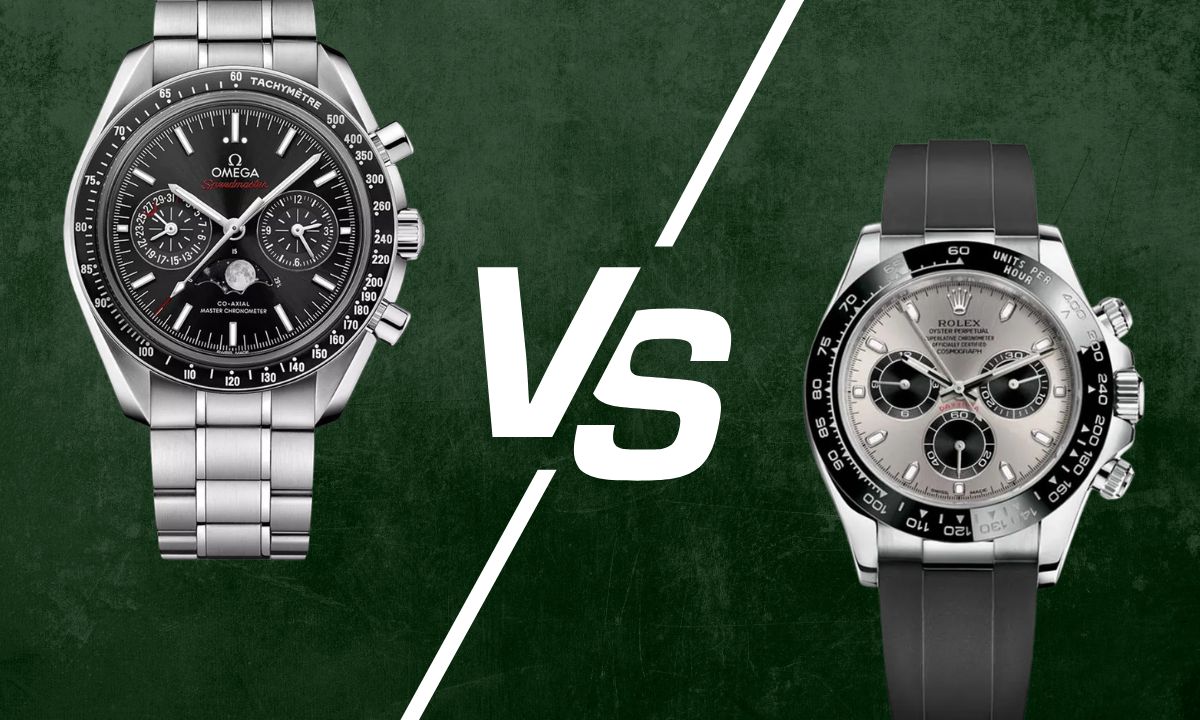 Omega Speedmaster 304.30.44.52.01.001 và Rolex Cosmograph Daytona 116519LN