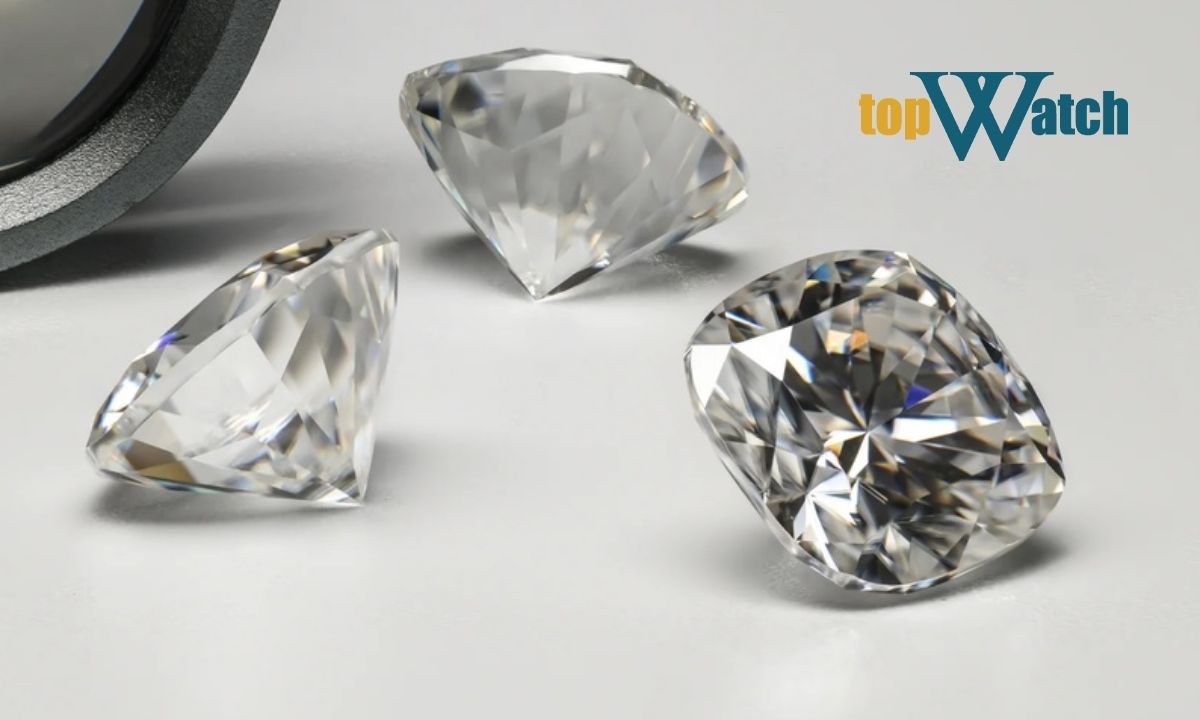 Những viên đá Moissanite sau khi được cắt mài