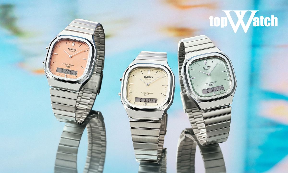 Đồng hồ Casio AQ-240E-4ADF mặt vuông