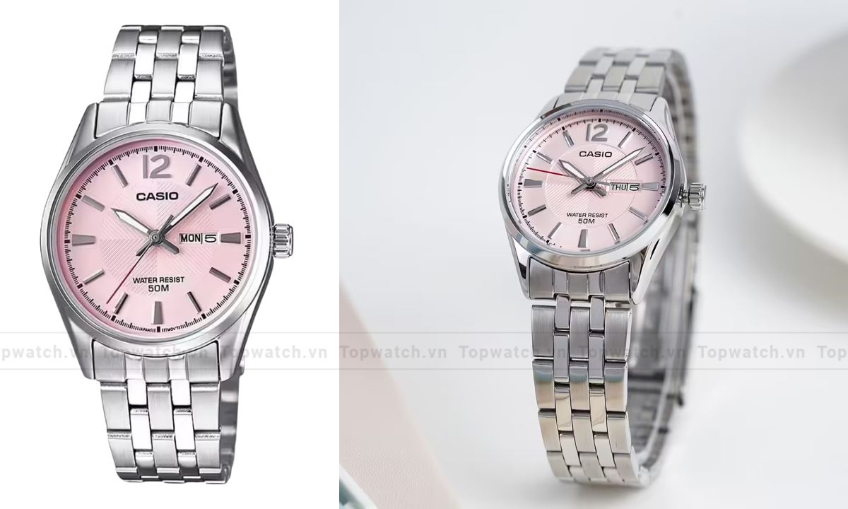 Đồng hồ Casio LTP-1335D-5AVDF mặt số hồng