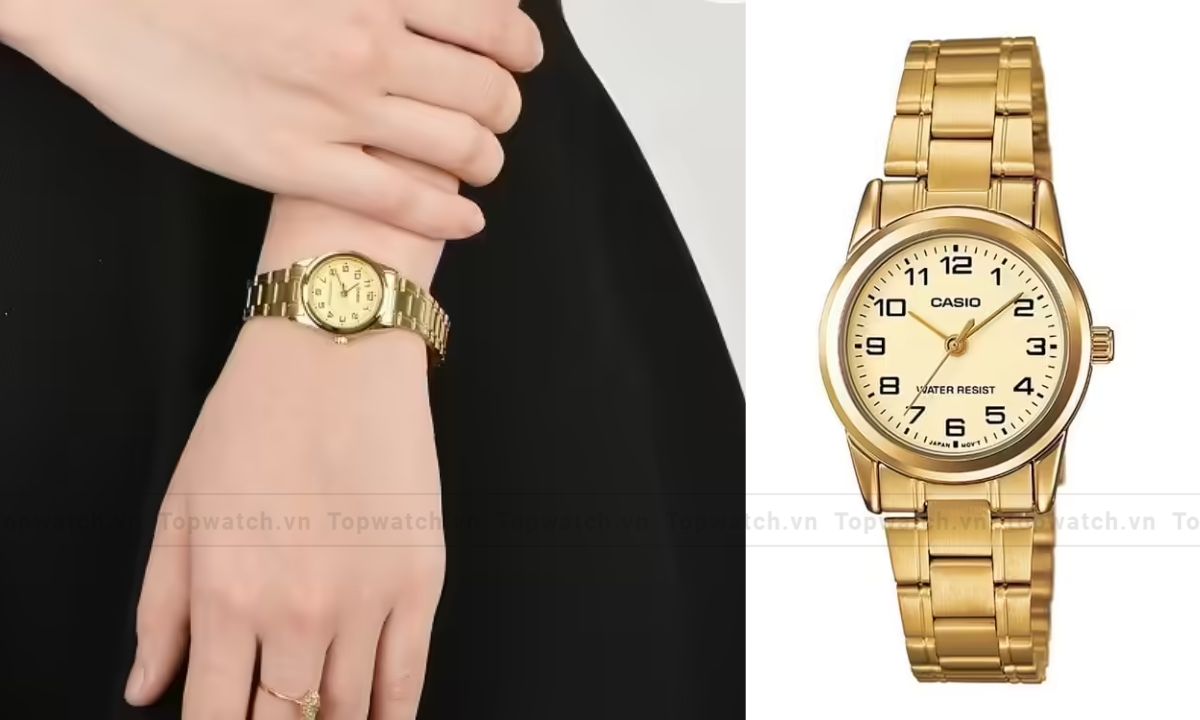 Đồng hồ Casio LTP-V001G-9BUDF mạ vàng