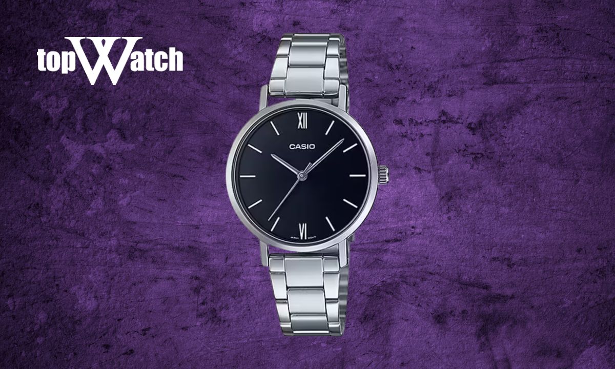 Đồng hồ Casio LTP-VT02D-1AUDF mặt số đen