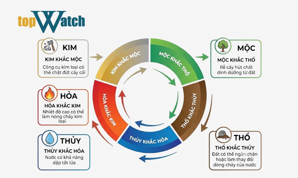 Quy luật tương khắc theo ngũ hành