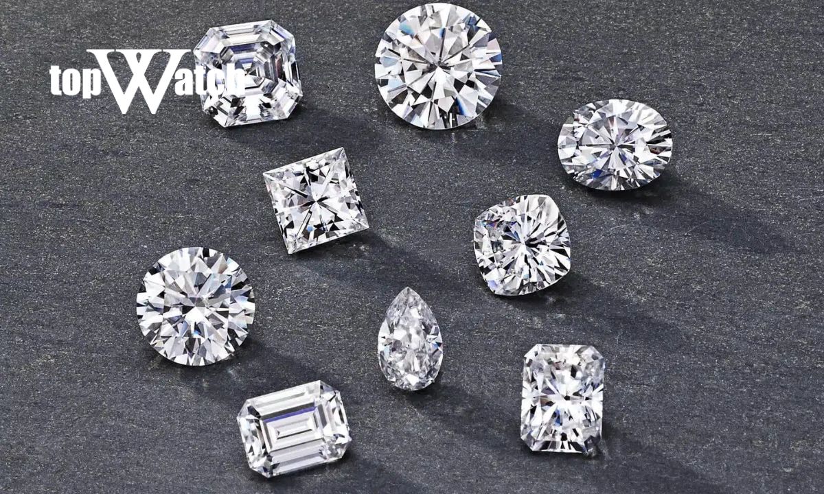 Đá Moissanite được cắt mài thành nhiều hình dáng để chế tác trang sức