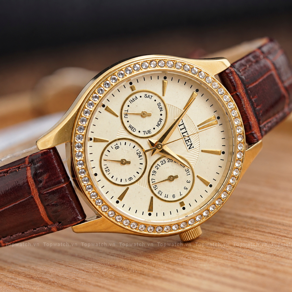 Đồng hồ Citizen Quartz Dây da ED8162-03P Đồng hồ Citizen Quartz Dây da ED8162-03P - Ảnh 4
