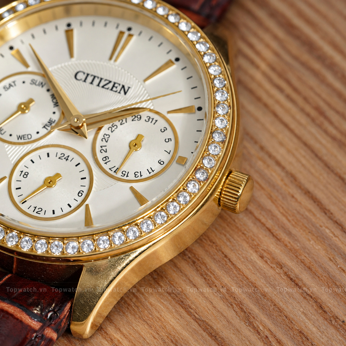 Đồng hồ Citizen Quartz Dây da ED8162-03P Đồng hồ Citizen Quartz Dây da ED8162-03P - Ảnh 3