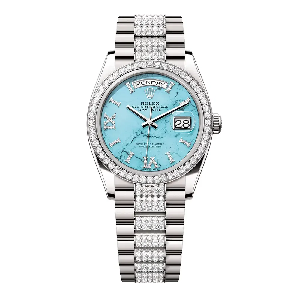 Đồng Hồ Rolex Day-Date 128349RBR-0032 Vàng trắng 2023 Đồng Hồ Rolex Day-Date 128349RBR-0032 Vàng trắng 2023