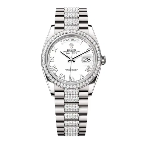 Rolex Day-Date 128349RBR-0026 Vàng trắng 2020