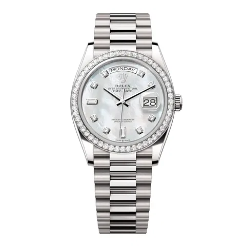 Đồng Hồ Rolex Day-Date 128349RBR-0004 Vàng trắng