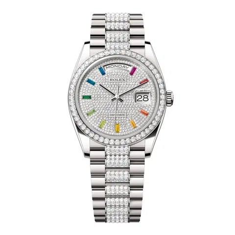 Rolex Day-Date 128349RBR-0012 Vàng trắng