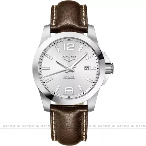 Longines Conquest Classic L3.777.4.76.5 Silver Tone Watch 41mm