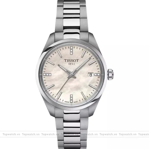 Tissot PR100 T150.210.11.116.00 Diamonds Silver-Tone Watch 34mm