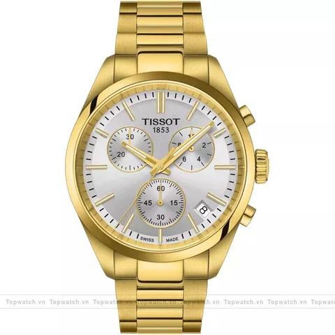 Tissot PR100 T150.417.33.031.00 Chronograph Gold-Tone Watch 40mm