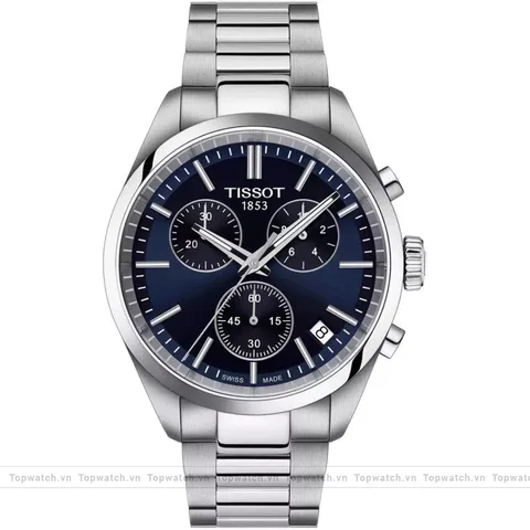 Tissot PR100 T150.417.11.041.00 Chronograph Silver-Tone Watch 40mm