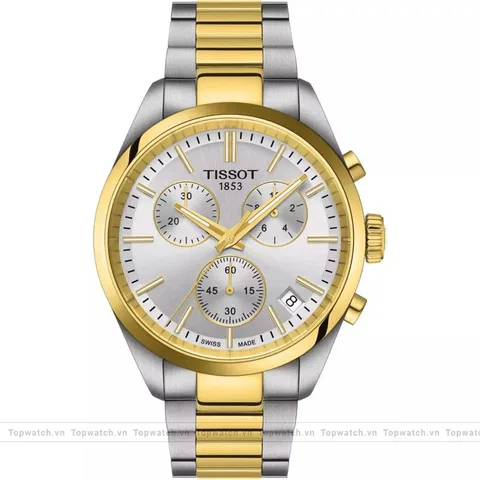Tissot PR100 T150.417.22.031.00 Chronograph Two-Tone Watch 40mm