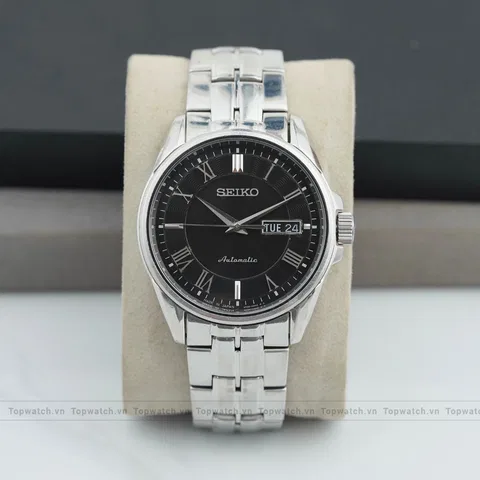 Đồng hồ Seiko SRP183J1 Automatic Presage Stainless Steel Case Black Dial