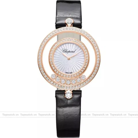 Chopard Happy Diamonds 203957-5208 18k Rose Gold Watch 26mm