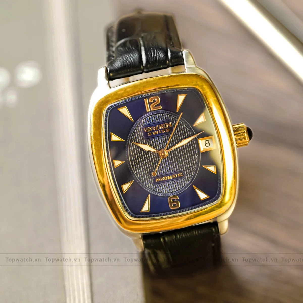 Đồng hồ Gruen Swiss 25 Jewels Automatic GSM014 274 2824 Men's Wristwatch Watch Two Tone Đồng hồ Gruen Swiss 25 Jewels Automatic GSM014 274 2824 Men's Wristwatch Watch Two Tone