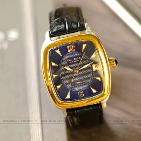 Đồng hồ Gruen Swiss 25 Jewels Automatic GSM014 274 2824 Men's Wristwatch Watch Two Tone