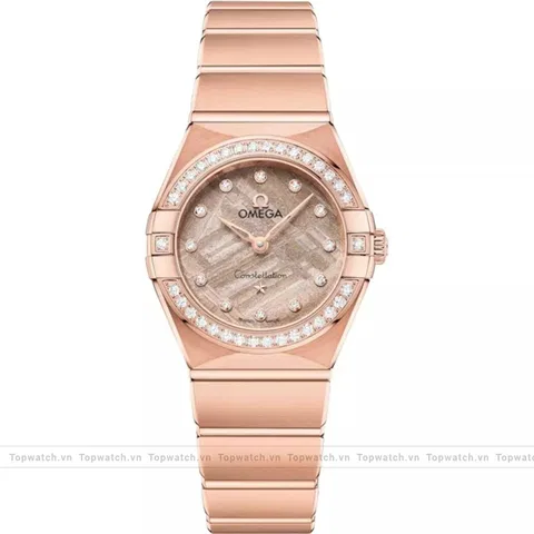 Omega Constellation 131.55.25.60.99.002 Sedna 18K Gold Diamonds Watch 25mm