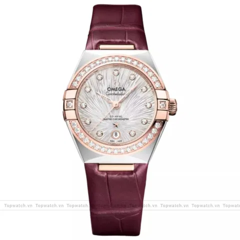 Omega Constellation 131.28.29.20.52.001 Sedna 18K Gold Diamonds Watch 29mm