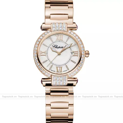 Chopard Imperiale 384238-5004 18k Amethysts Diamonds Watch 28mm