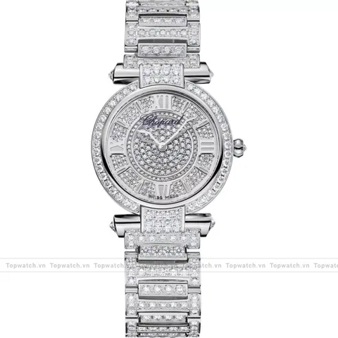 Chopard Imperiale 384280-1002 18k White Diamonds Watch 28mm