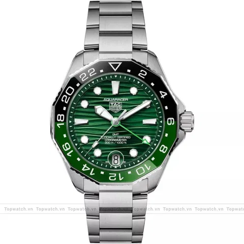TAG Heuer WBP5115.BA0013 Aquaracer Green GMT Watch 42mm
