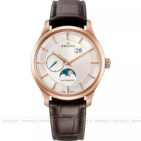 Zenith Captain Moonphase 18kt Rose Gold Watch 40mm