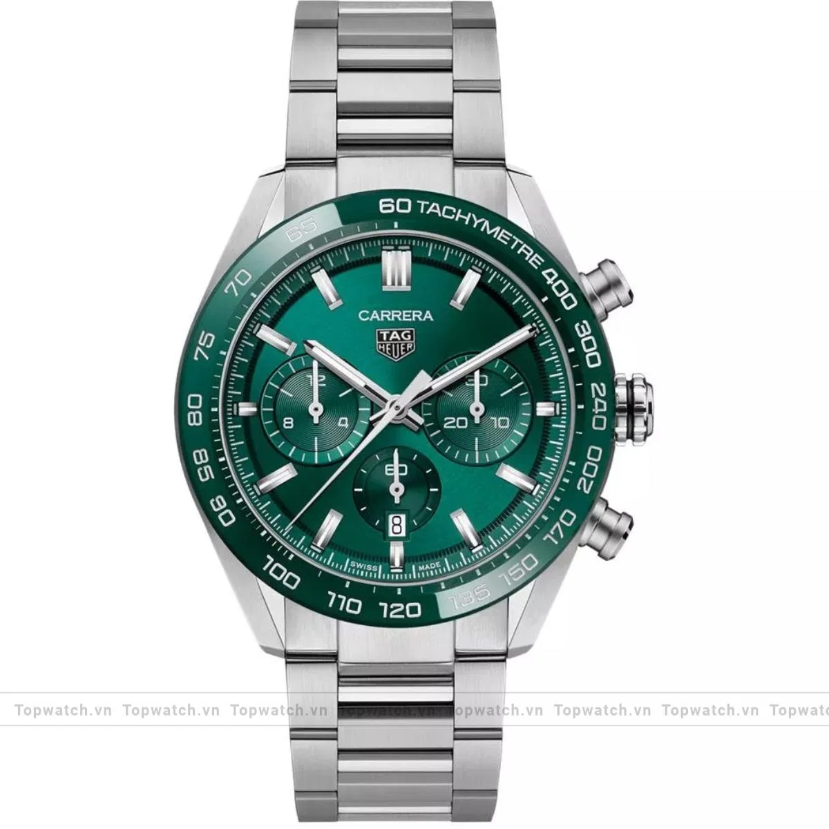 Tag Heuer Carrera CBN2A1N.BA0643 Green-Tone Chronograph Watch 44mm Tag Heuer Carrera CBN2A1N.BA0643 Green-Tone Chronograph Watch 44mm