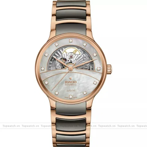 Rado Centrix R30028912 Automatic Diamonds Open Heart Watch 39.5mm