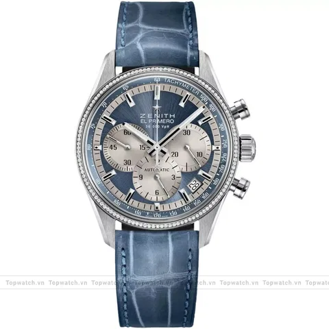 Zenith El Primero 16.2150.400/51.C705 Ladies Alligator Rubber Sapphire Watch 38mm